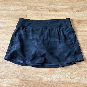 Lululemon Athletic Pace Rival MR Skirt Tall Heritage Camo Coal Women’s Size 8